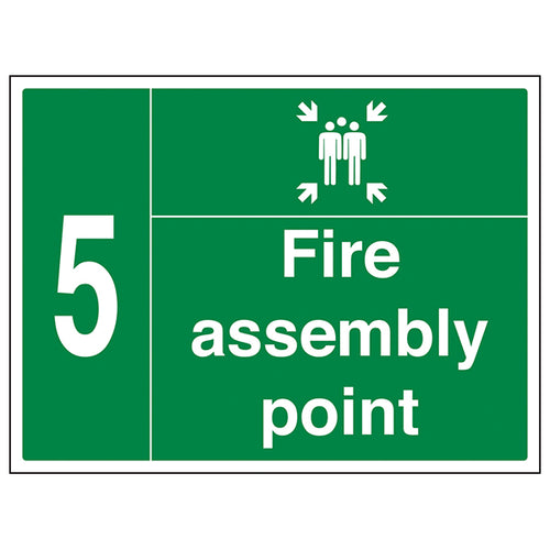 Fire Assembly Point Safety Sign Clear Durable For Workplace