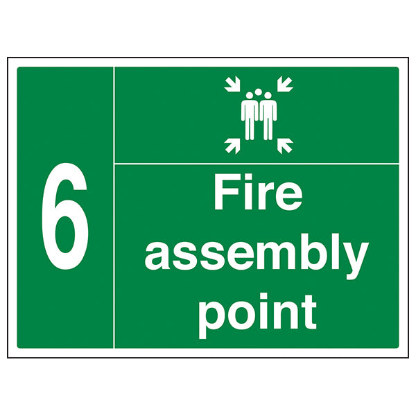 Fire Assembly Point Safety Sign EN ISO 7010 Compliant Staff