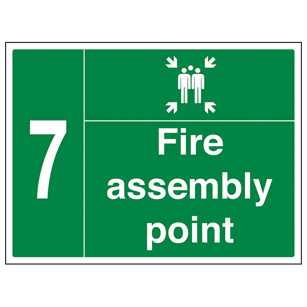 Fire Assembly Point Safety Sign For Staff 7010 Compliant