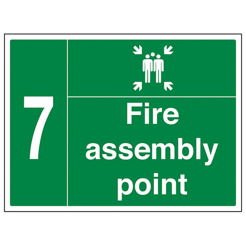 Fire Assembly Point Safety Sign For Staff 7010 Compliant