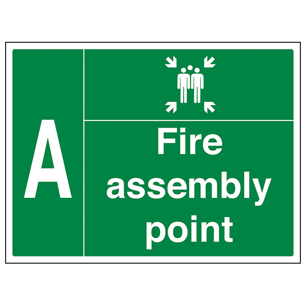Fire Assembly Point Safety Sign Workplace EN7010 Clear