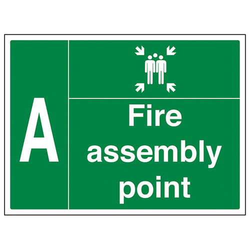 Fire Assembly Point Safety Sign Workplace EN7010 Clear