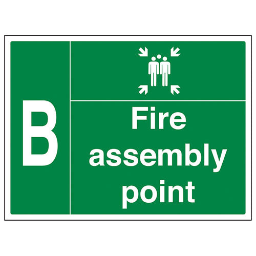 Fire Assembly Point Safety Sign ISO 7010 Compliant Staff