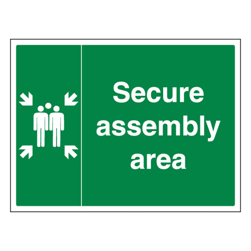 Secure Assembly Area Safety Sign ProtectUK For Staff