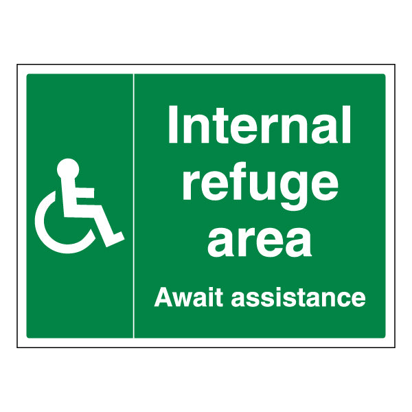 Internal Refuge Area Safety Sign Essential For Staff Use