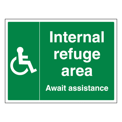 Internal Refuge Area Safety Sign Essential For Staff Use