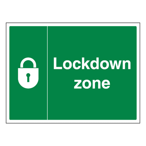ProtectUK Lockdown Zone Safety Sign For Staff And Visitors
