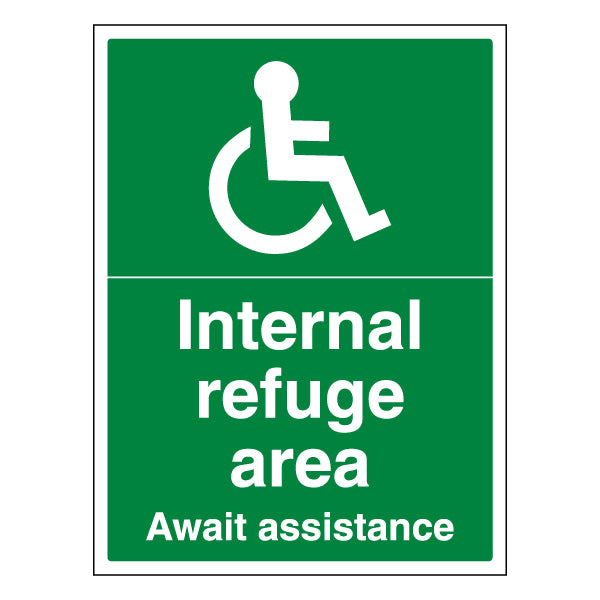 Internal Refuge Area Safety Sign For Staff Urgent Shelter