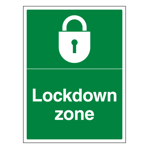 Lockdown Zone Safety Sign ProtectUK For Staff Official