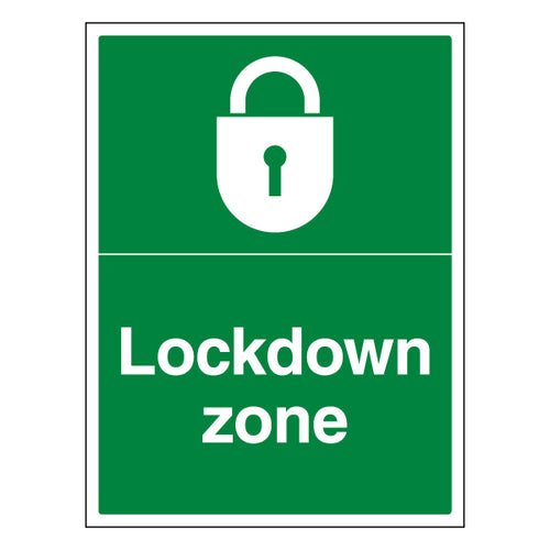 Lockdown Zone Safety Sign ProtectUK For Staff Official