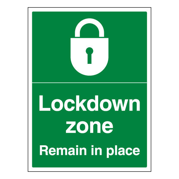 Lockdown Zone Safety Sign ProtectUK For Staff And Visitors