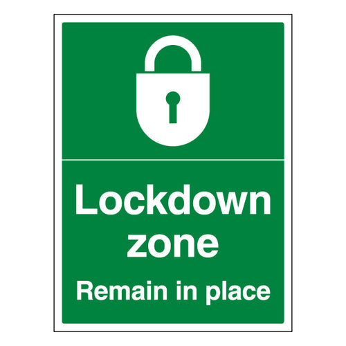 Lockdown Zone Safety Sign ProtectUK For Staff And Visitors
