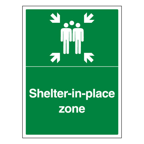Shelter In Place Zone Safety Sign ProtectUK Staff Guide