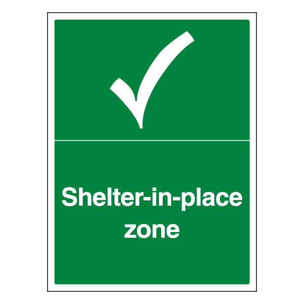 Shelter In Place Safety Sign ProtectUK For Staff Essential