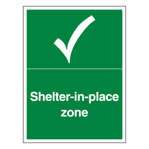 Shelter In Place Safety Sign ProtectUK For Staff Essential