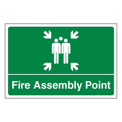 Fire Assembly Point Safety Sign Large Workplace Compliant
