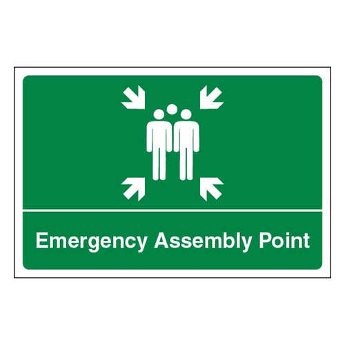 Emergency Assembly Point Safety Sign Large For Workplace
