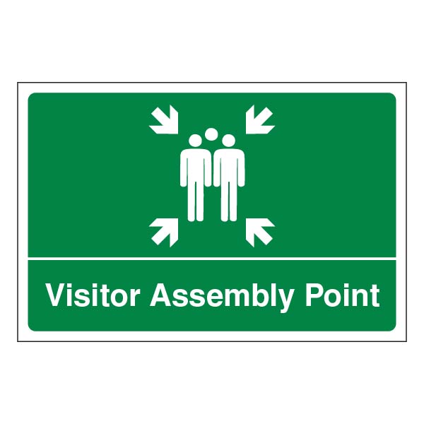 Visitor Assembly Point Safety Sign Large Compliant Worksite