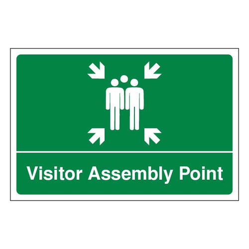 Visitor Assembly Point Safety Sign Large Compliant Worksite