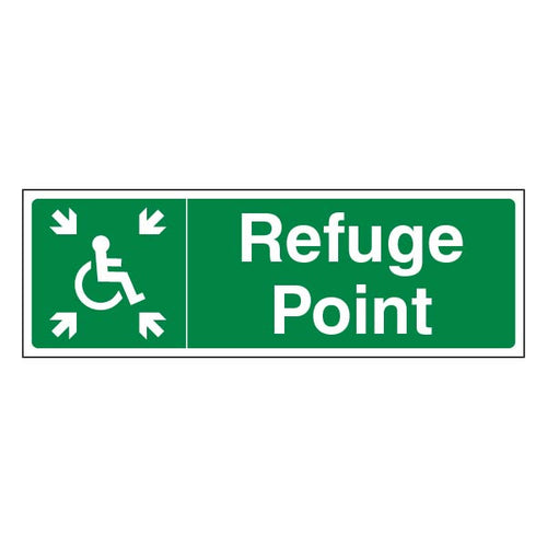 Refuge Point Location Safety Sign Landscape Compliant Staff