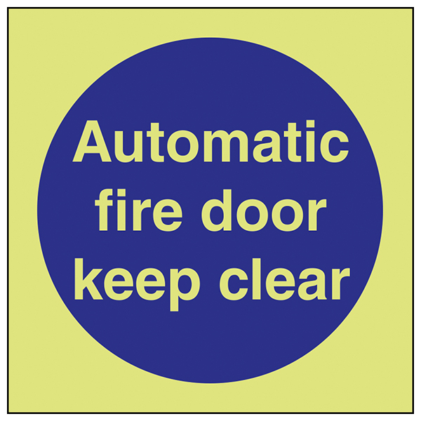 GITD Fire Door Keep Clear Safety Sign Compliant Commercial