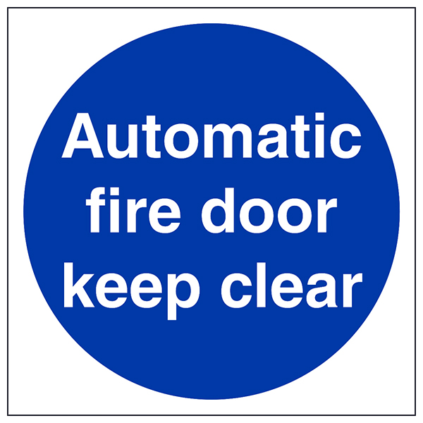 Fire Door Keep Clear Business Self Adhesive Safety Sign