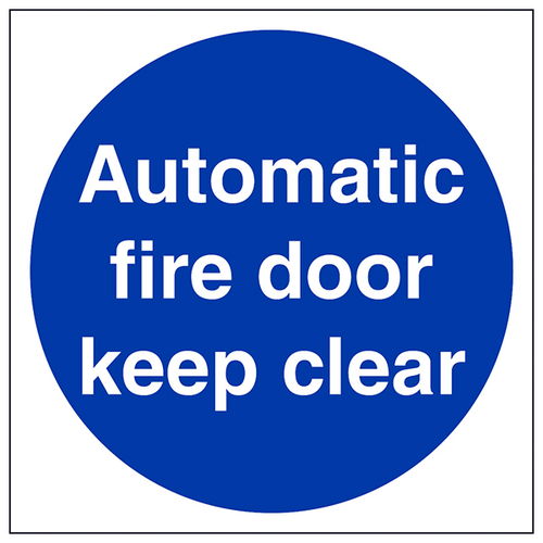 Fire Door Keep Clear Business Self Adhesive Safety Sign