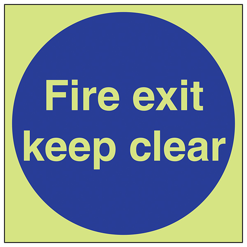 GITD Fire Exit Keep Clear Safety Sign Compliant Workplace