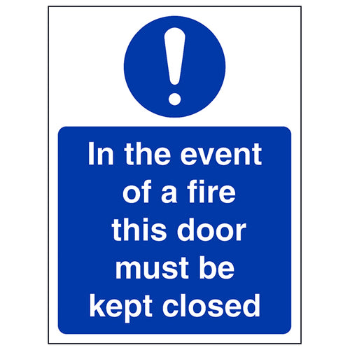 Fire Door Safety Sign Portrait Compliant For Businesses