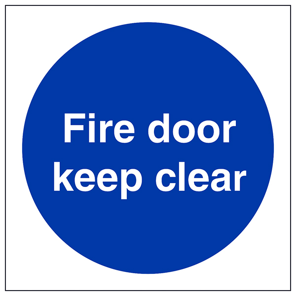Fire Door Keep Clear Safety Sign Compliant For Businesses