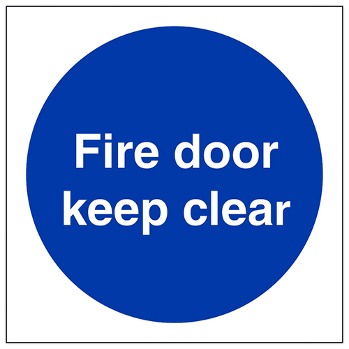 Fire Door Keep Clear Safety Sign Compliant For Businesses