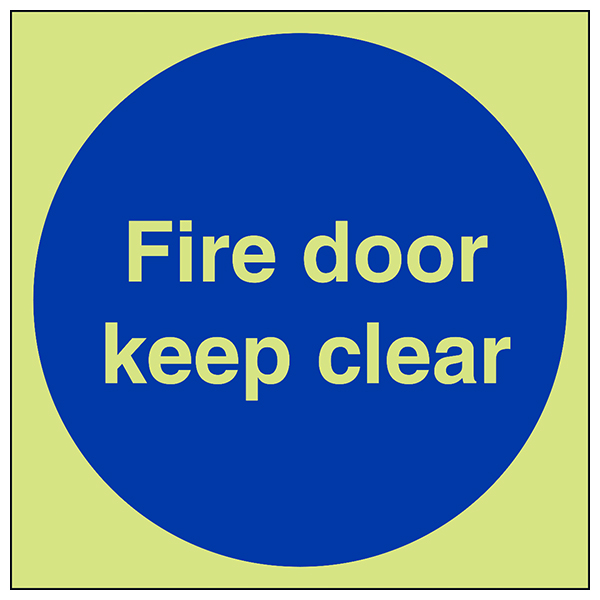 GITD Fire Door Keep Clear Safety Sign Legal For Businesses