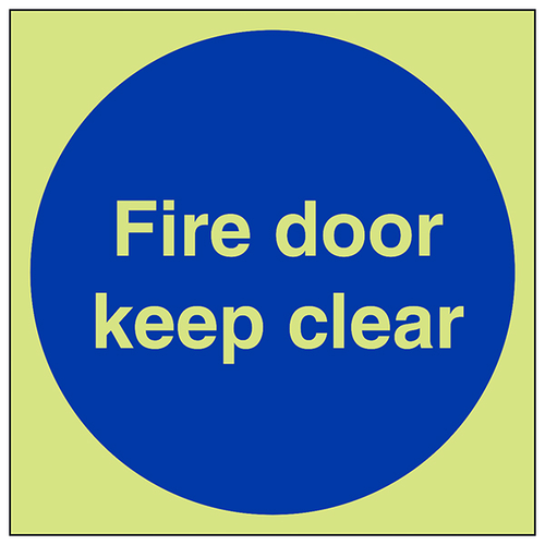 GITD Fire Door Keep Clear Safety Sign Legal For Businesses