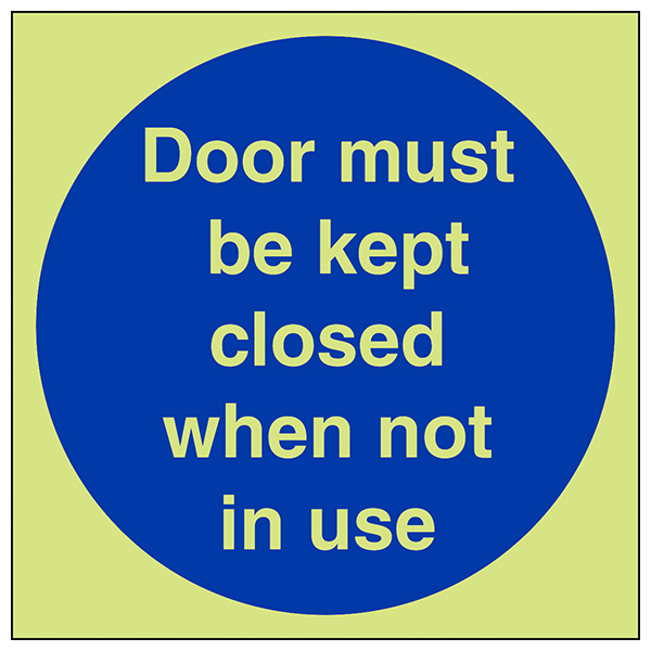 GITD Fire Door Safety Sign For Commercial Buildings