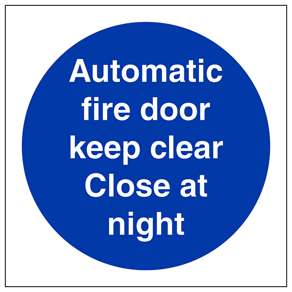 Fire Door Safety Sign Self Adhesive Compliant For Business