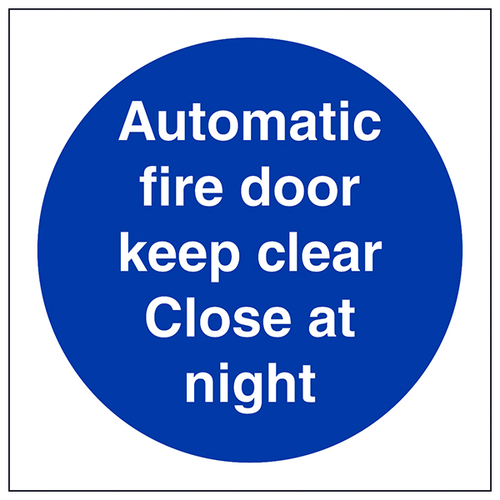 Fire Door Safety Sign Self Adhesive Compliant For Business