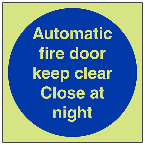 GITD Automatic Fire Door Safety Sign Compliant For Business
