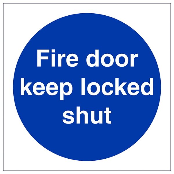 Fire Door Keep Locked Shut Safety Sign Compliant For Work