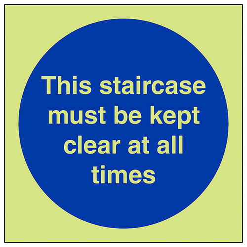 Glow In The Dark Staircase Safety Sign For Business