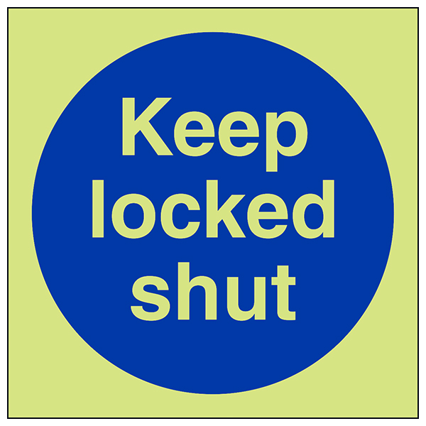 GITD Fire Door Safety Sign For Businesses Keep Locked Shut