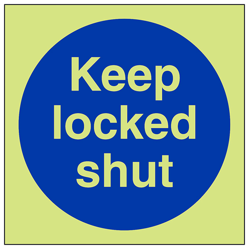 GITD Fire Door Safety Sign For Businesses Keep Locked Shut