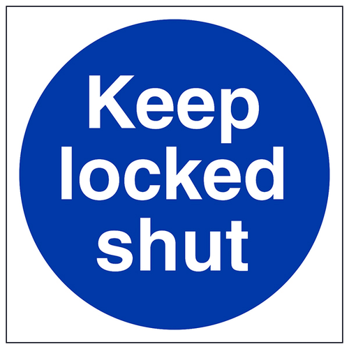 Keep Locked Shut Safety Sign Fire Door Compliance Business
