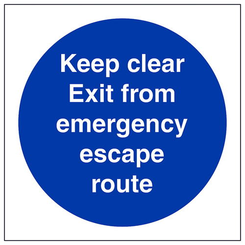 Keep Clear Exit Safety Sign Fire Door Compliant Business