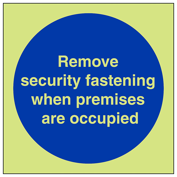 Fire Door Safety Sign GITD Compliant For Commercial Use