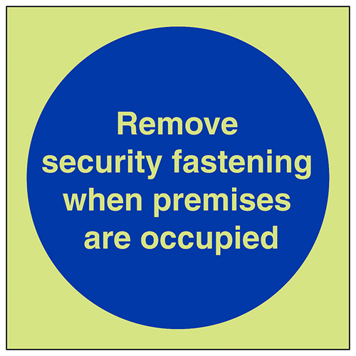 Fire Door Safety Sign GITD Compliant For Commercial Use