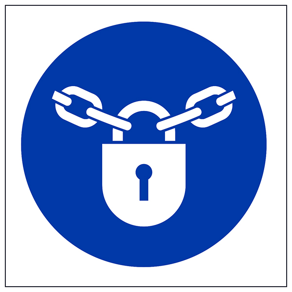 Padlock Symbol Safety Sign Fire Door Compliance Business