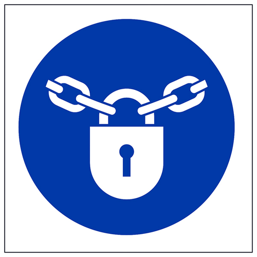 Padlock Symbol Safety Sign Fire Door Compliance Business