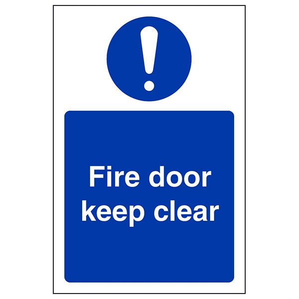 Fire Door Keep Clear Safety Sign Compliant For Business