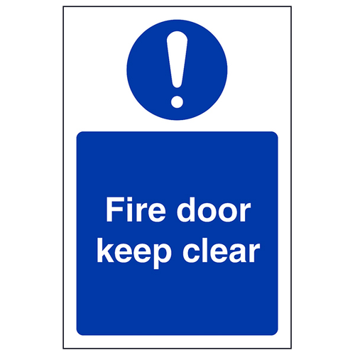 Fire Door Keep Clear Safety Sign Compliant For Business