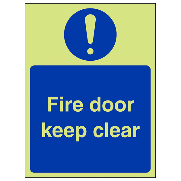 GITD Fire Door Keep Clear Safety Sign For Businesses